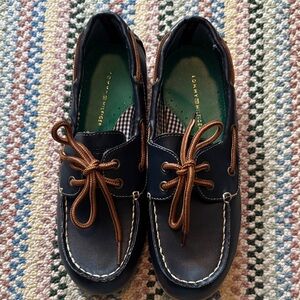 Kids Navy Boat Shoes